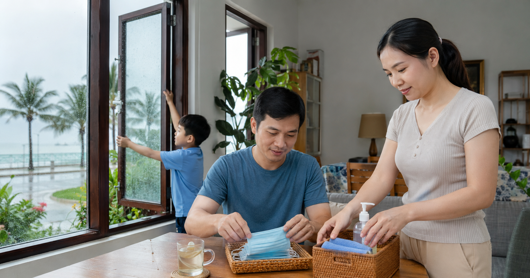 Gia đình chăm sóc phòng bệnh hô hấp khi thời tiết Phan Thiết thay đổi