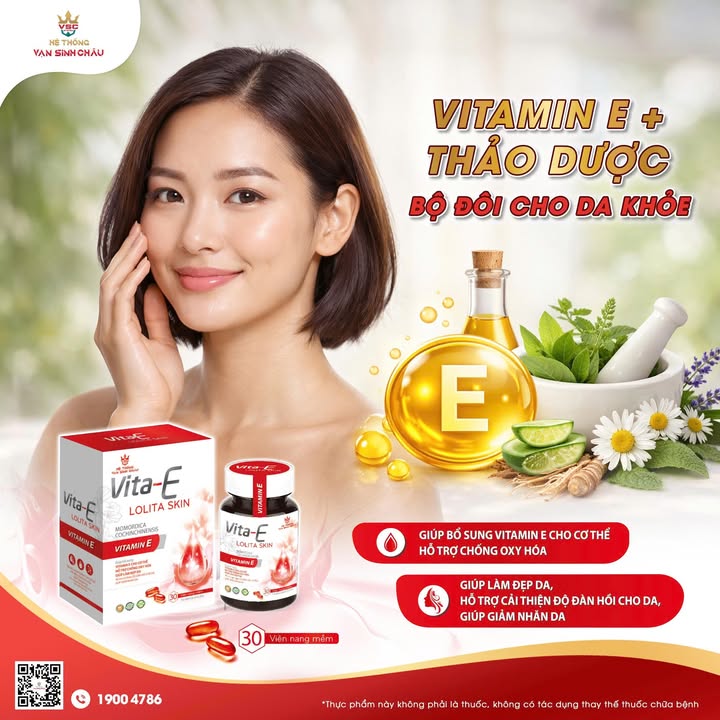 Vitamin E và thảo dược: chăm sóc da khỏe từ thói quen hằng ngày