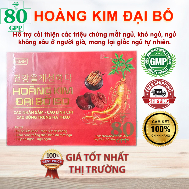 Bồi bổ cơ thể HOÀNG KIM ĐẠI BỔ buổi sáng khỏe mạnh & buổi tối ngủ ngon từ Nhâm sâm, thảo mộc tự nhiên khoáng chất