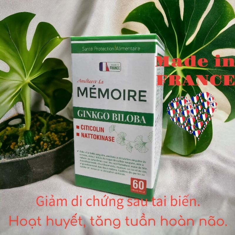 Hoạt huyết dưỡng não, cải thiện giấc ngủ 🍀 MEMOIRE 🇫🇷, ngừa cục máu đông, hạn chế di chứng tai biến